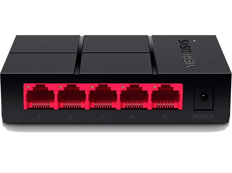 MERCUSYS MS105G 5-Port 10/100/1,000 Mbps Desktop Kablolu Switch Siyah