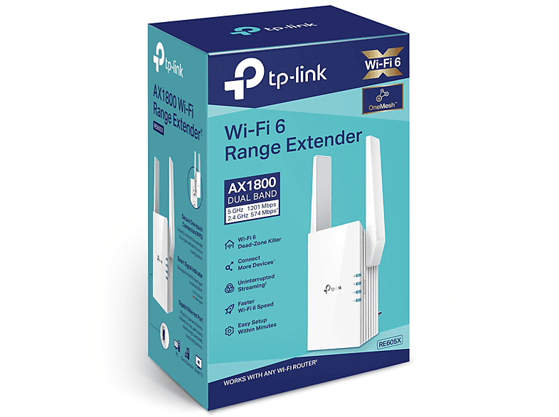 TP-LINK RE605X AX1800 Wi-Fi Menzil Genişletici Beyaz_3