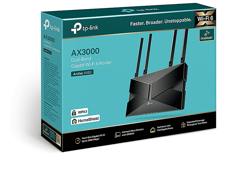 TP-LINK Archer AX53 | Dual Band Wi-Fi 6 Router | Fiber Destekli