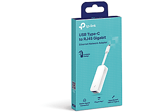 TP-LINK UE300C USB 3.0 Type-C to Gigabit Network Ethernet Dönüştürücü Beyaz_4