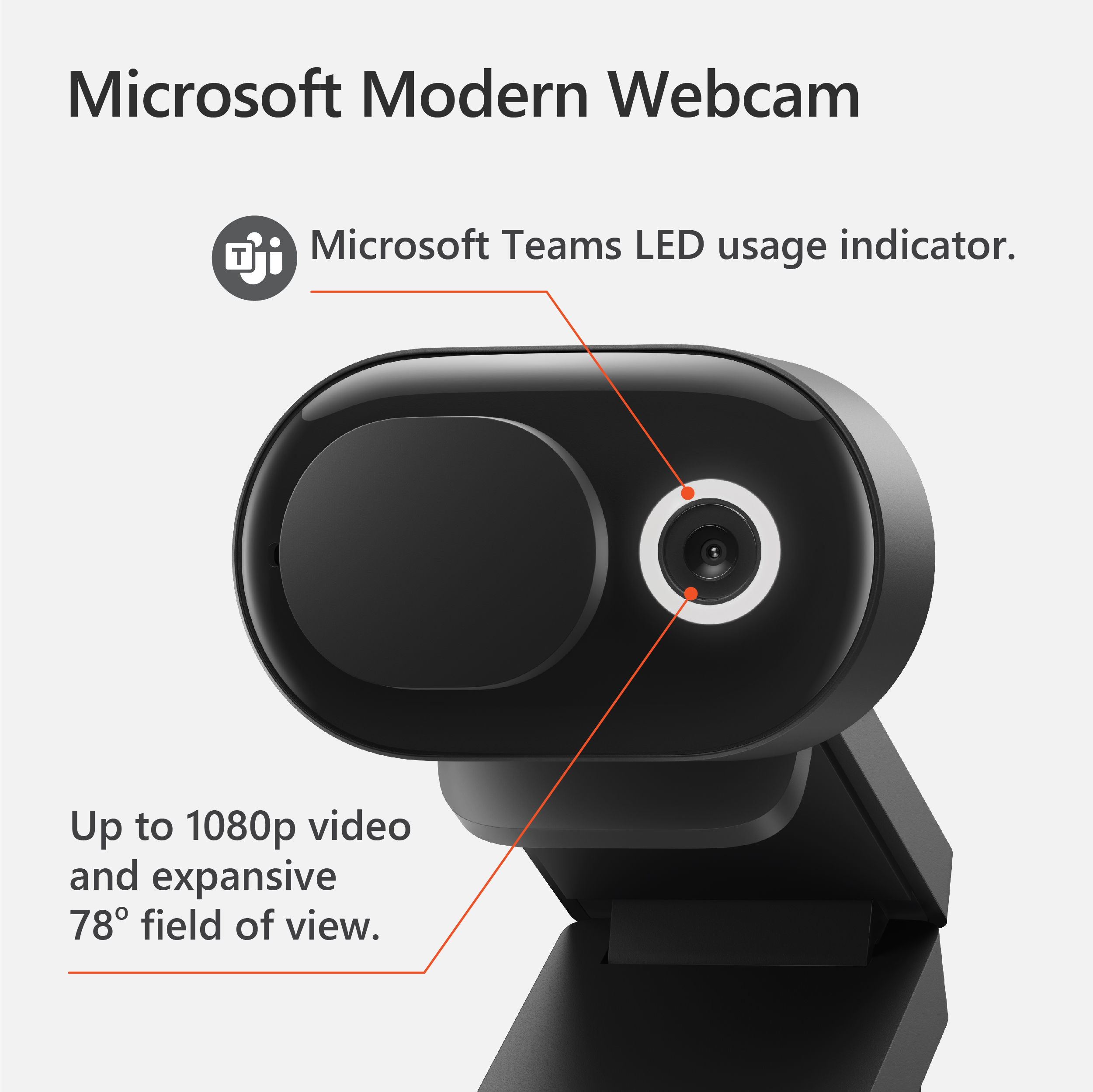 MICROSOFT 8L3-00007 Modern Webcam Siyah