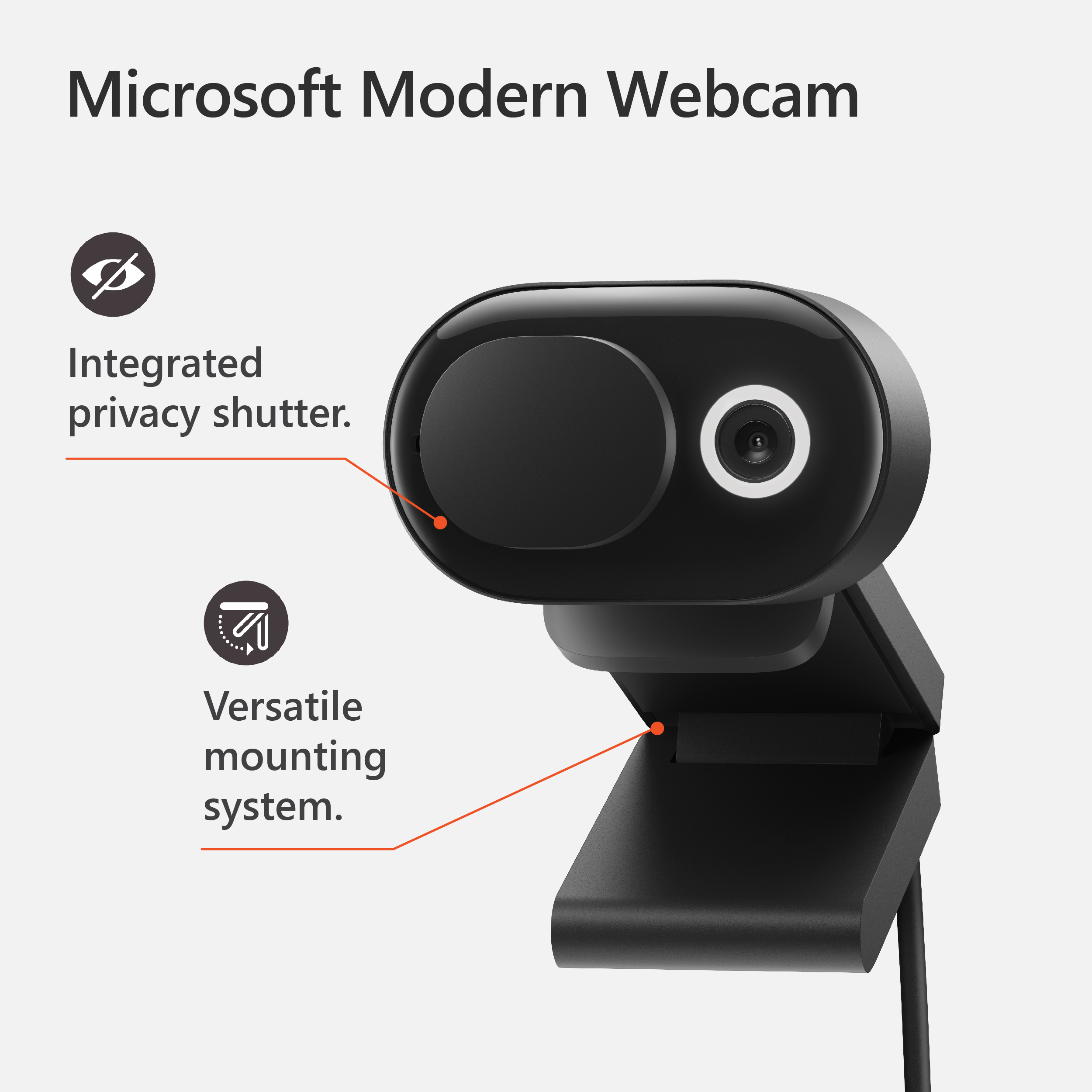MICROSOFT 8L3-00007 Modern Webcam Siyah