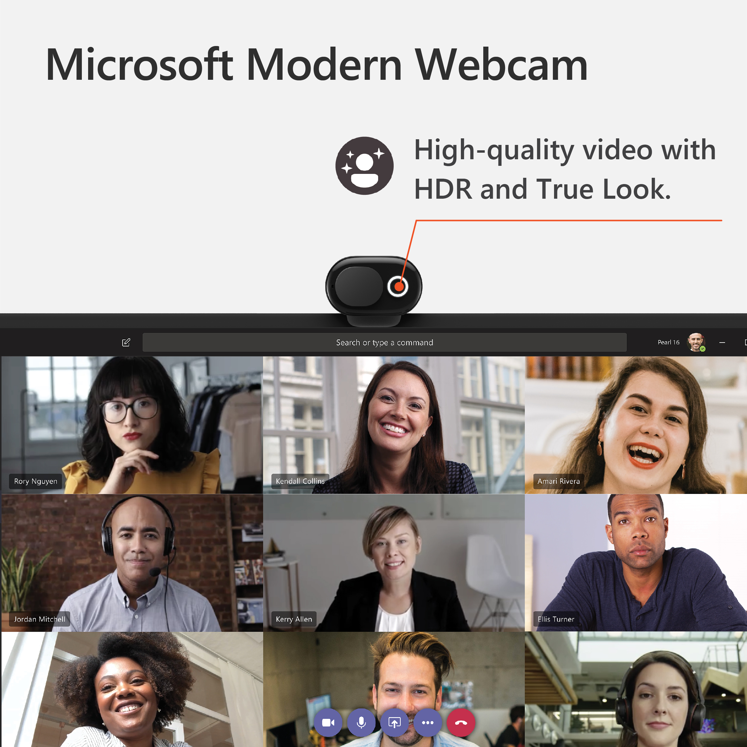 MICROSOFT 8L3-00007 Modern Webcam Siyah