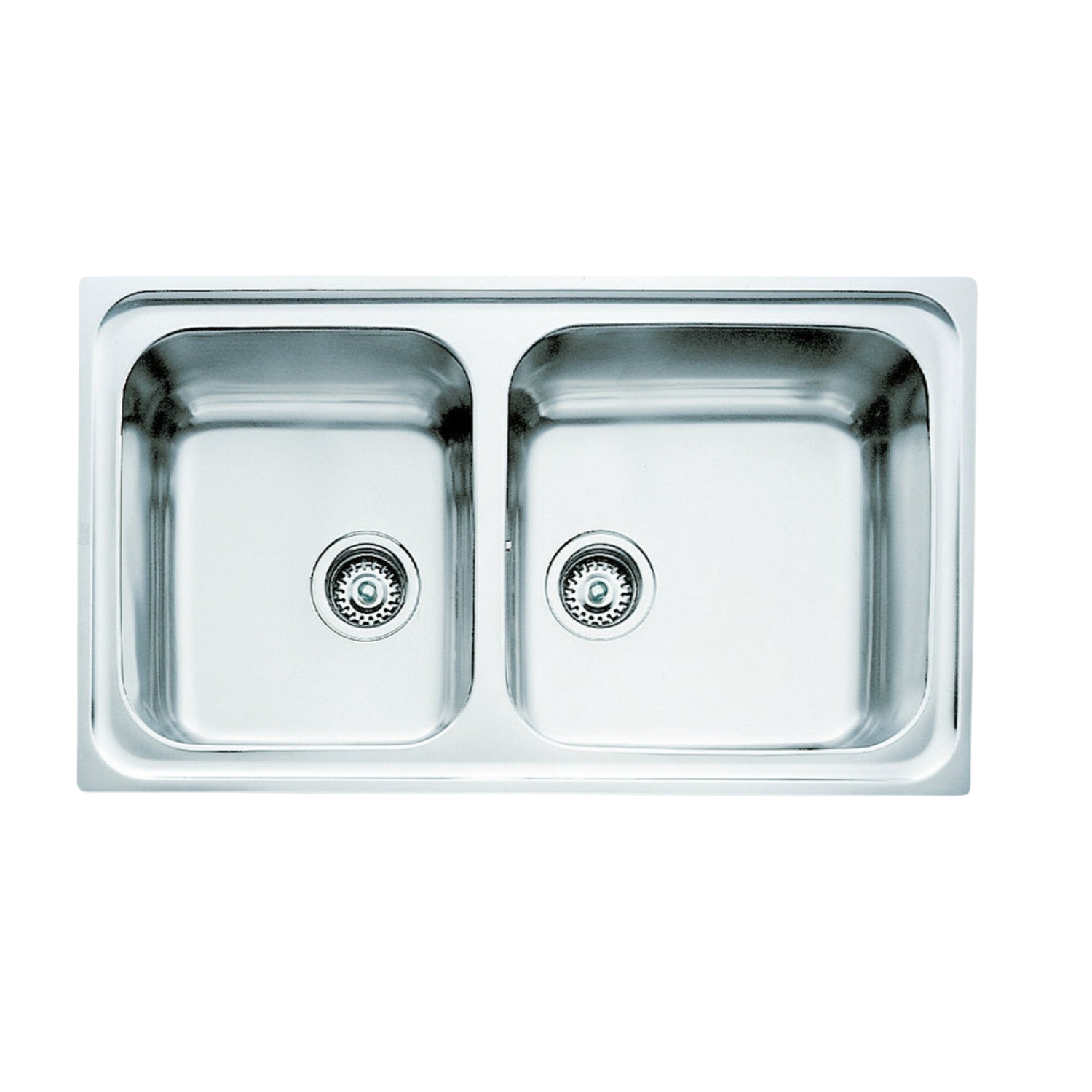 Fregadero - Teka Classic 2C 86 Izqda SF, Sobre encimera, Dos cubetas, 48 x 84 cm, Rectangular, Inox