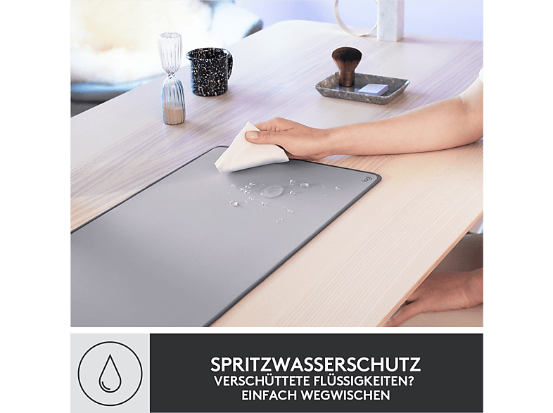 Thumbnail - LOGITECH Desk Mat, Mittelgrau, Mittelgrau