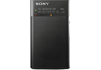 Radio portátil - Sony ICPF27, AM/FM, Salida de auriculares, 100 Horas de batería, 100mW, Negro