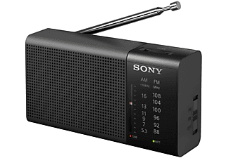 Radio portátil - Sony ICPF37, AM/FM, Salida de auriculares, 185 Horas de batería, 100mW, Negro