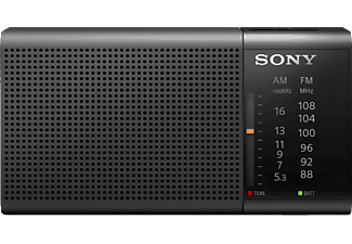 Radio portátil - Sony ICPF37, AM/FM, Salida de auriculares, 185 Horas de batería, 100mW, Negro