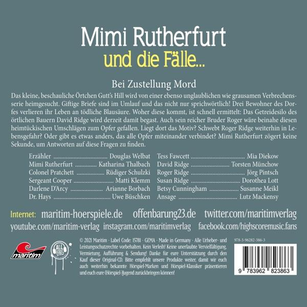 Die Mimi Rutherfurt (CD) 54-Bei Und Zustellung Mord Rutherfurt Mimi - - Fälle