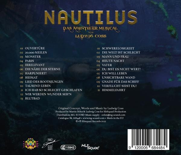 CD-Cover mit deutschem Text, Titelliste und Barcode.