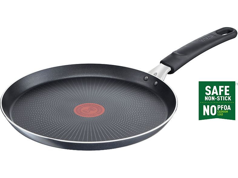 TEFAL Titanyum 2X XL Force Difüzyon Tabanlı 25cm Krep Tavası Siyah_0