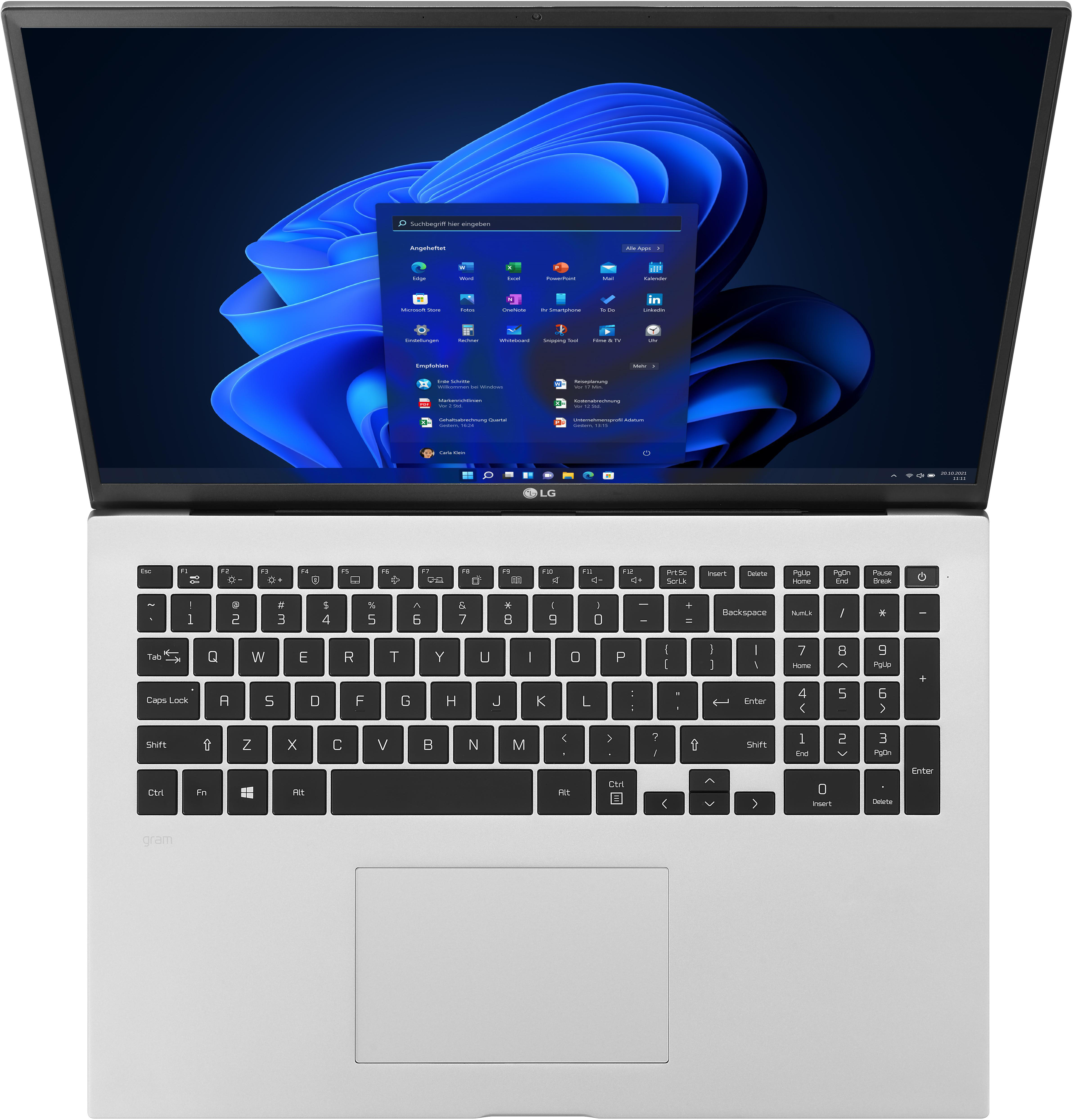 LG 17Z90P-G.AA86G gram, Windows 11 Ultralight 1.35 kg leicht - 17 Zoll - Intel® Core™ i7 i7-1165G7 - 16 GB - 512 GB - Intel® Iris® Plus Graphics - Windows 11