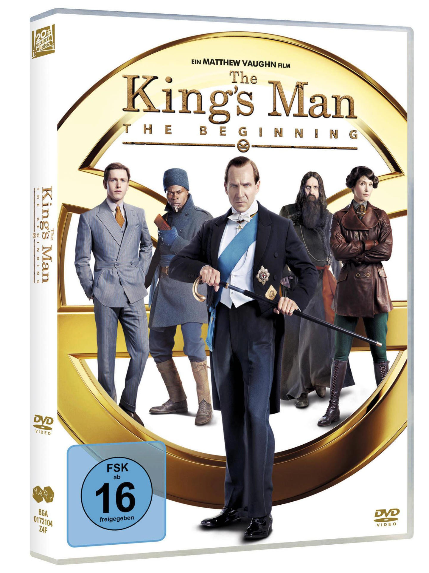DVD-Hülle mit Filmposter. Zeigt eine Gruppe von Männern in Anzügen und Uniformen. Goldener Hintergrund.