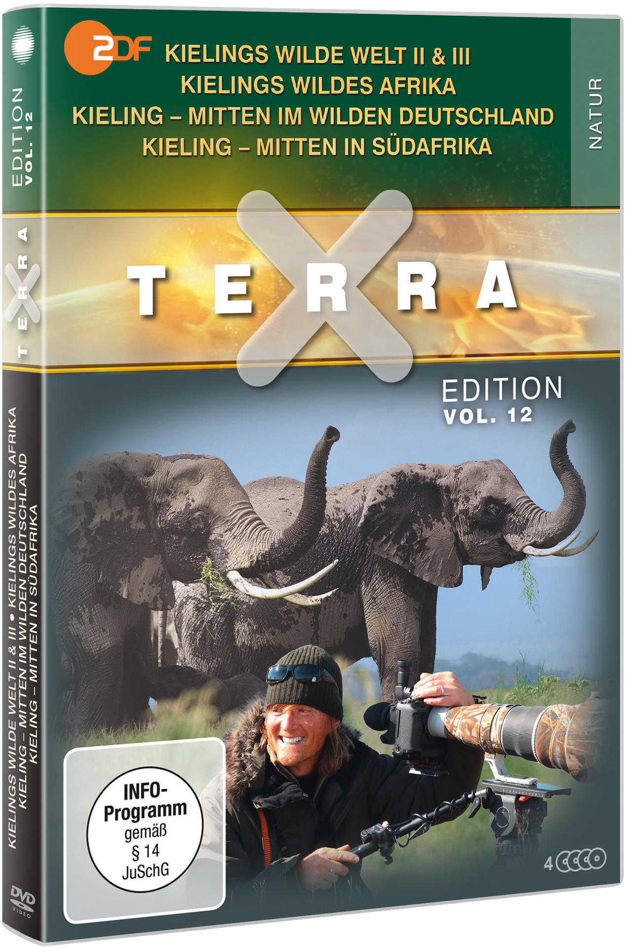 DVD-Box-Set mit einem Bild von Elefanten und Menschen.