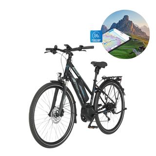 FISCHER VIATOR ETD 1861 Trekkingrad (Laufradgröße: 28 Zoll, Damen-Rad, 557 Wh, Schwarz matt)