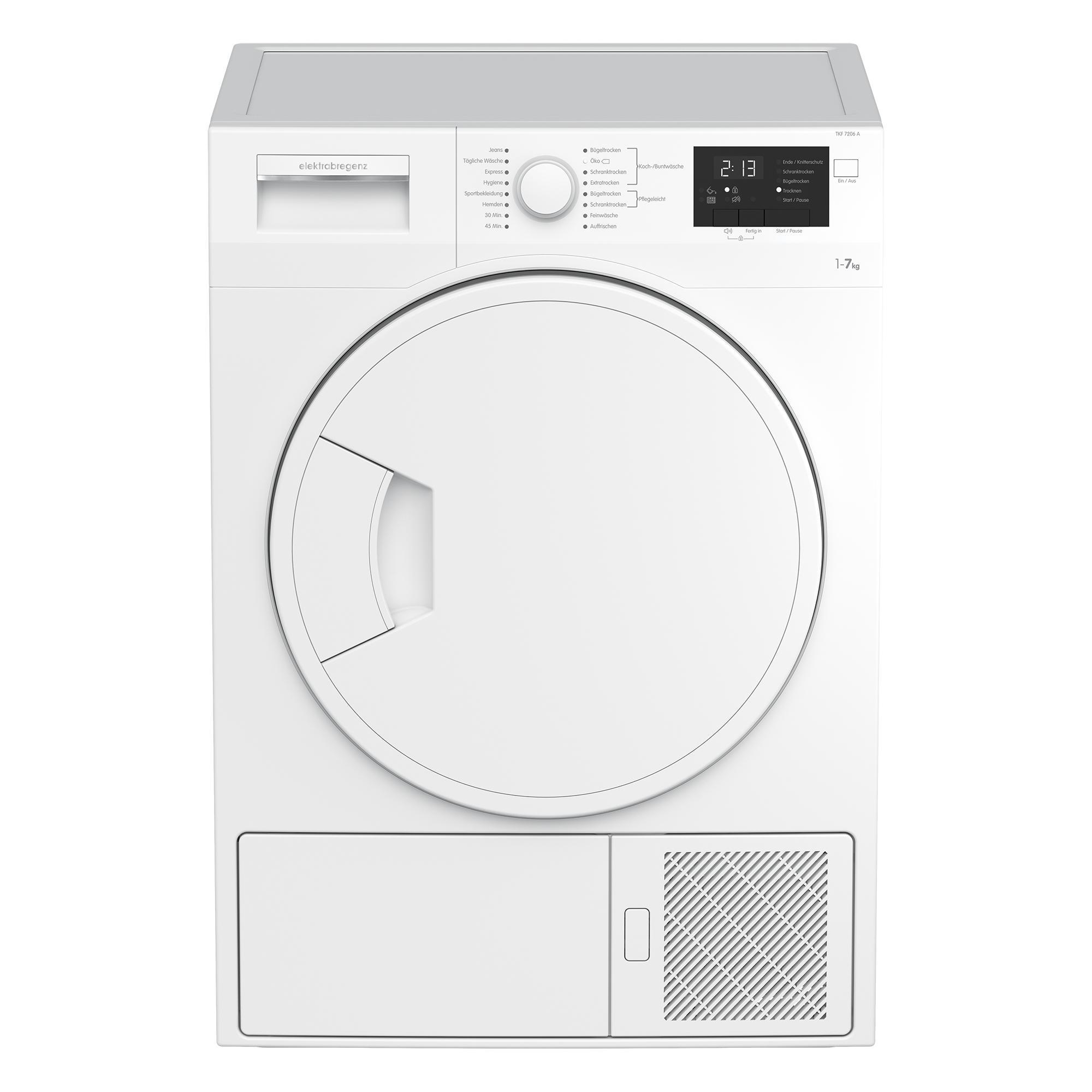 ELEKTRA BREGENZ TKF 7206 A Wärmepumpentrockner (7 kg), Weiß)