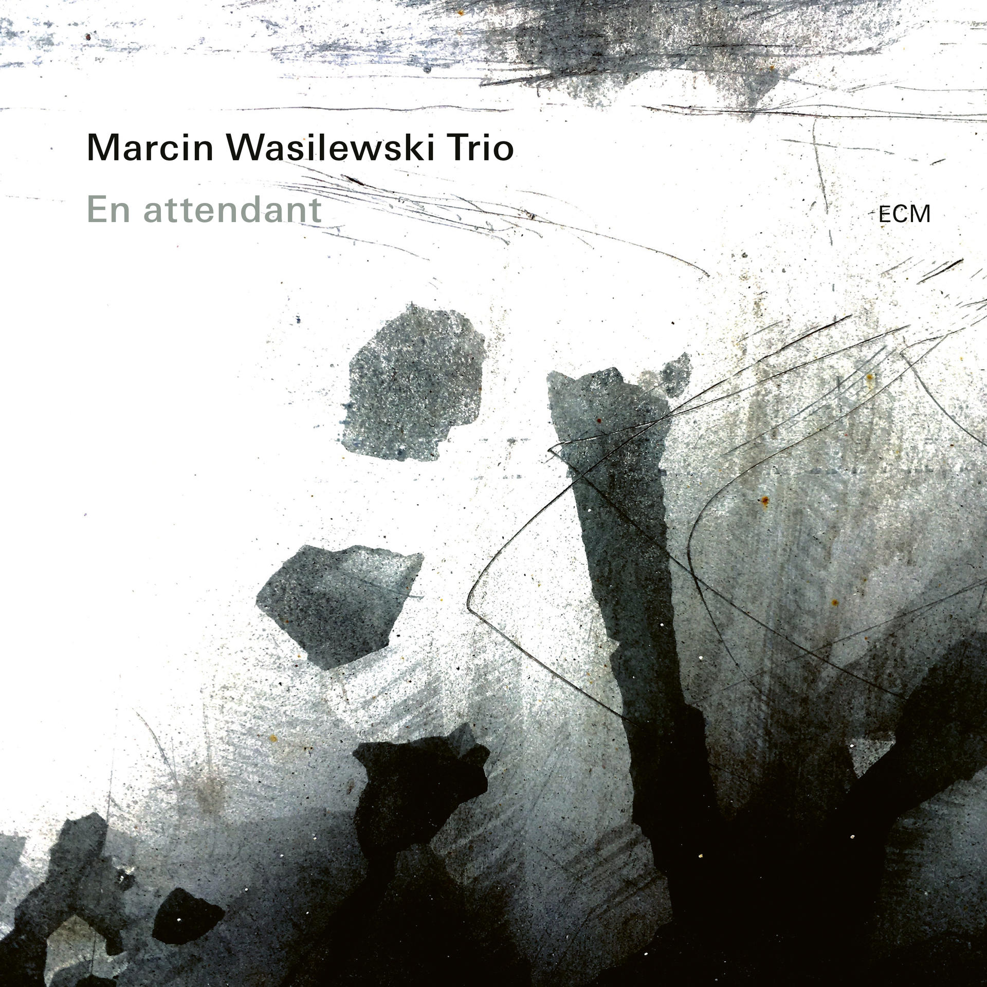 Albumcover, weißer und grauer Hintergrund, Marcin Wasilewski Trio Text.