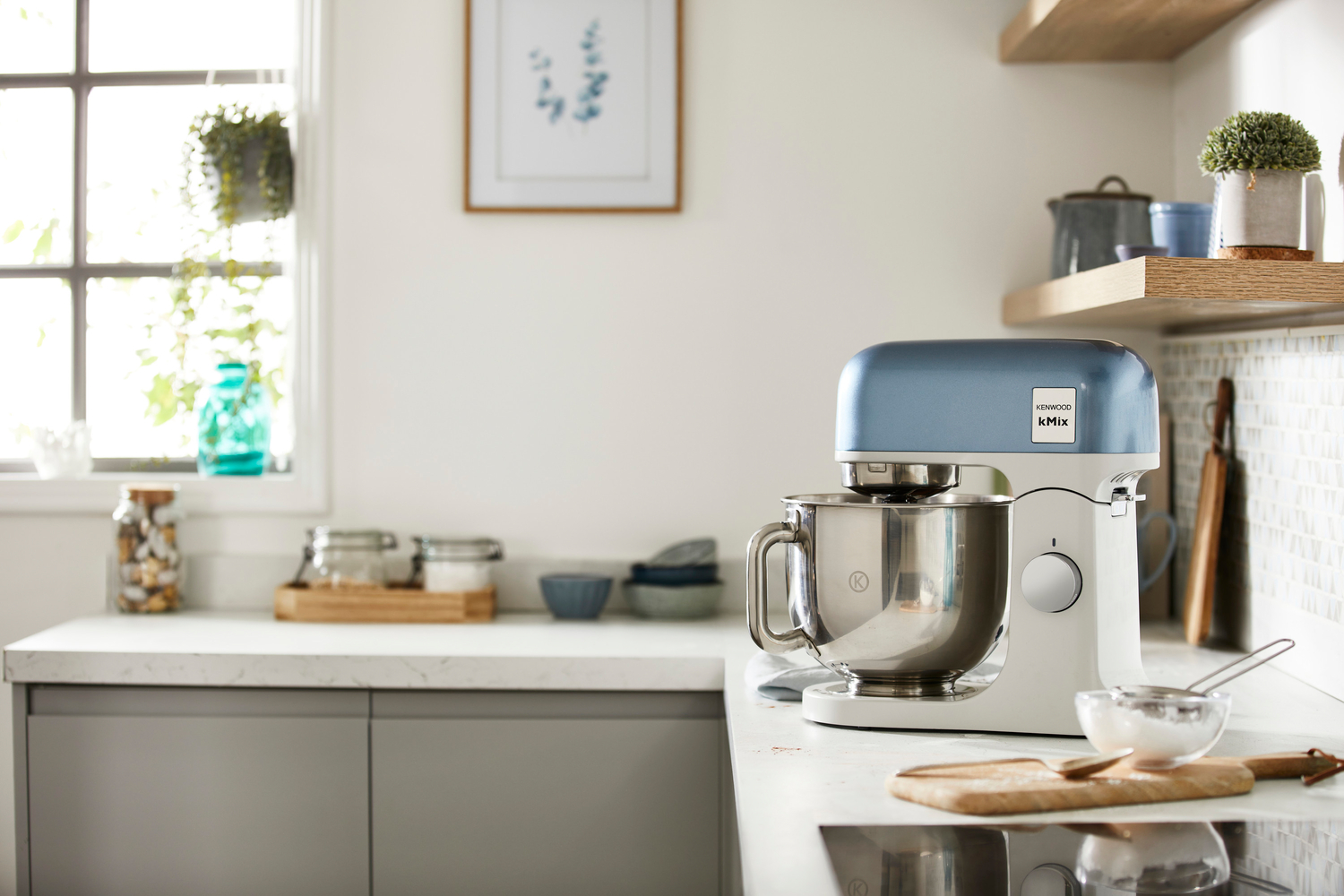 KENWOOD KMX 760BL KMIX Küchenmaschine Juniper Blue (Rührschüsselkapazität: 5 l, 1000 Watt)