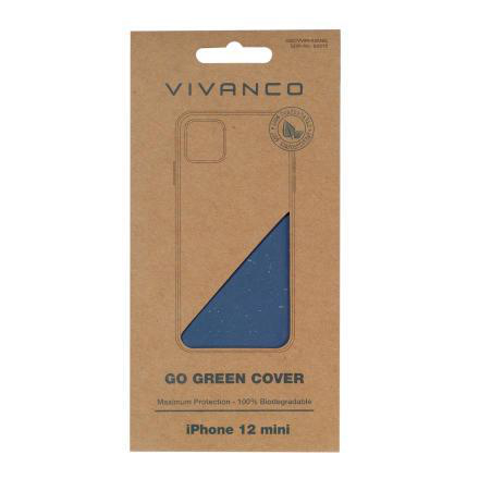 12 Apple, Cover, Backcover, VIVANCO iPhone GoGreen mini, Blau