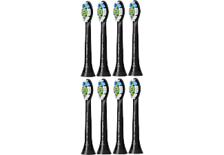 PHILIPS SONICARE W2 Optimal White HX6068/13 Medium (8 Stück) - Ersatzbürstenköpfe (Schwarz)