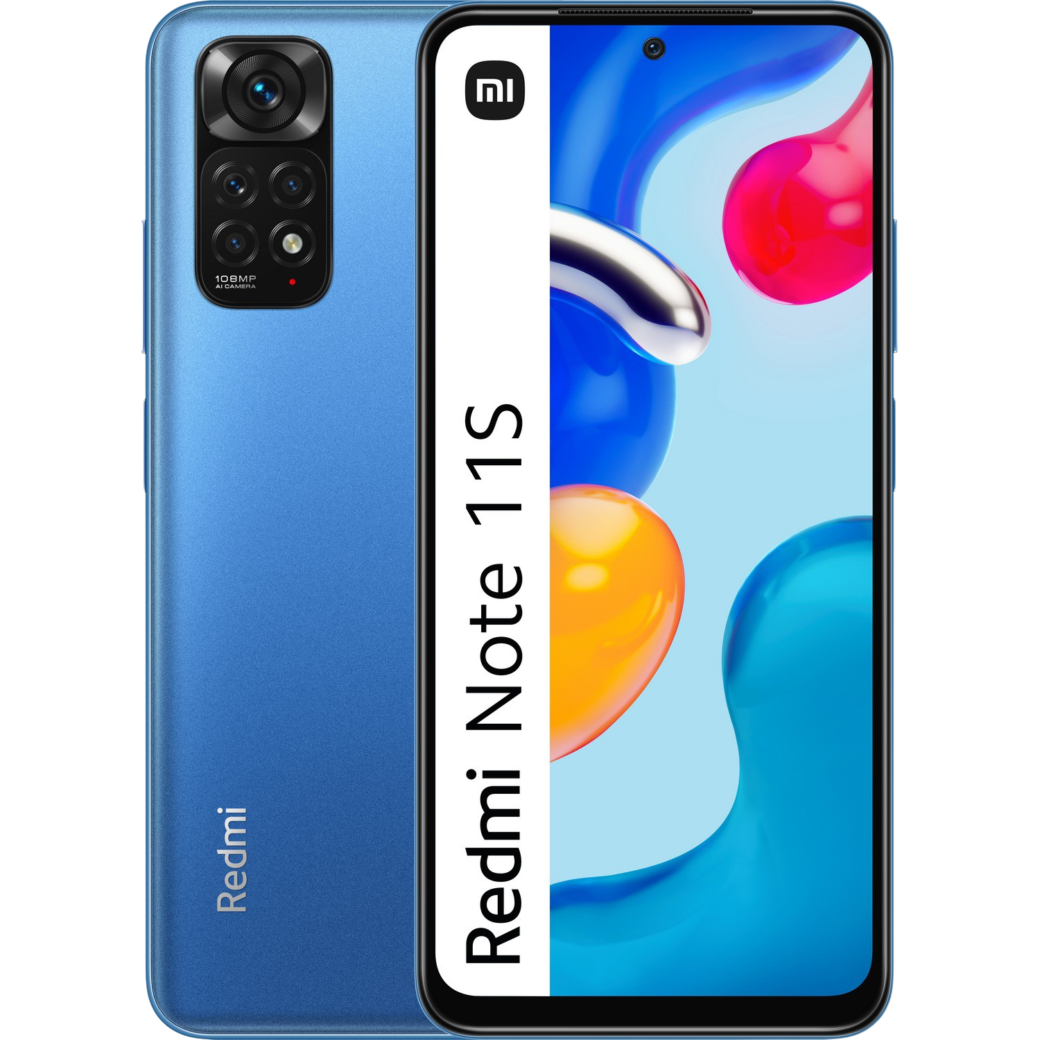 Móvil - Xiaomi Redmi Note 11S, Azul Ocaso, 128 GB, 6 GB RAM, 6.43" Full HD+, Helio G96, 5000 mAh, Android