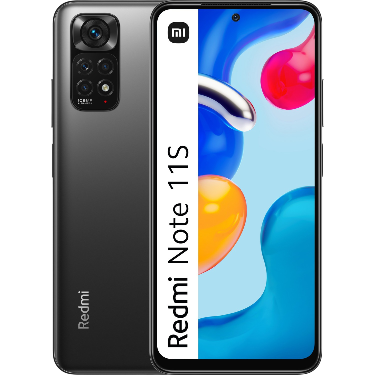 Móvil - Xiaomi Redmi Note 11S, Gris Grafito, 128 GB, 6 GB RAM, 6.43" Full HD+, Helio G96, 5000 mAh, Android