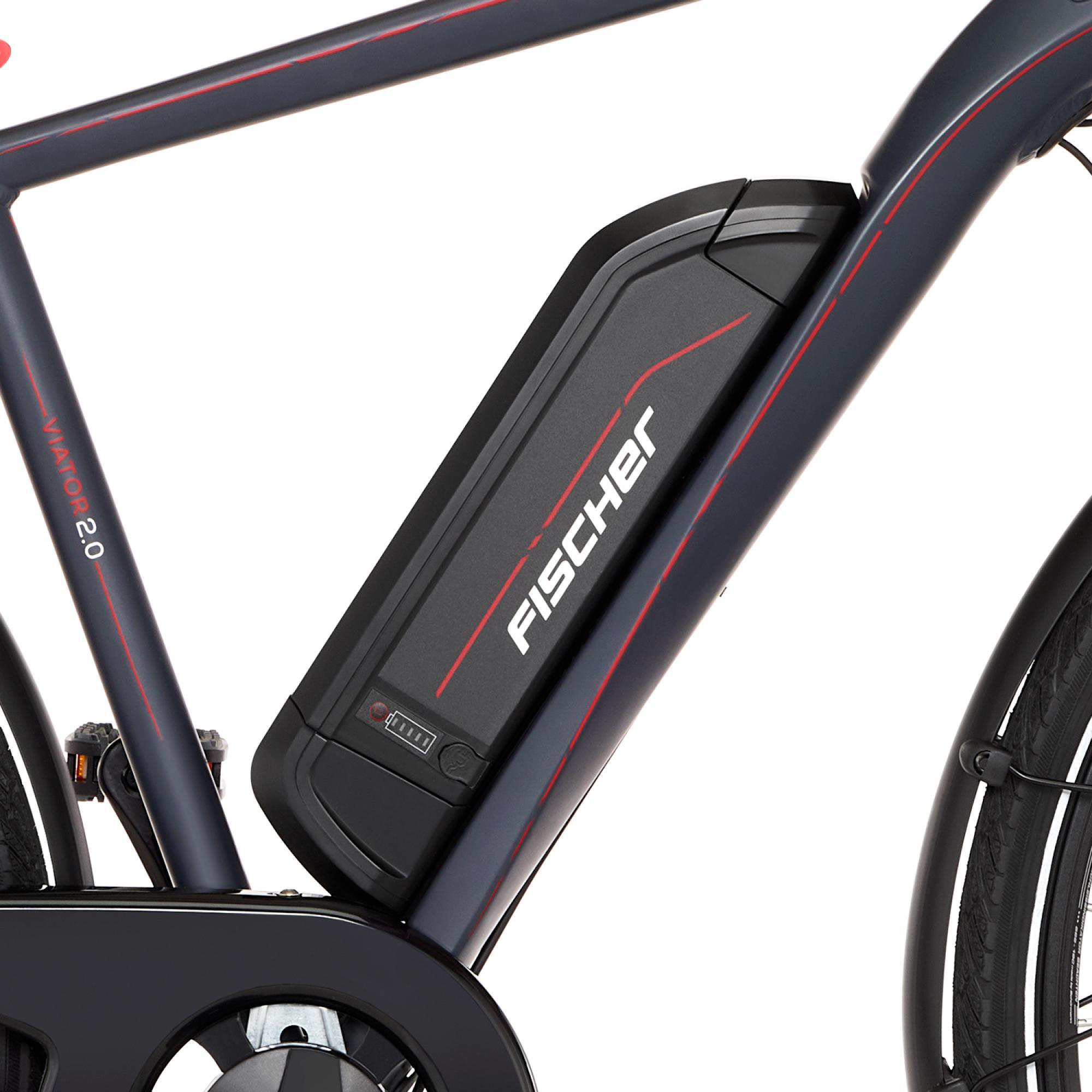 FISCHER  VIATOR 2.0 Trekkingrad (Laufradgröße: 28 Zoll, Rahmenhöhe: 50 cm, Herren-Rad, 422 Wh, Dunkel anthrazit matt)