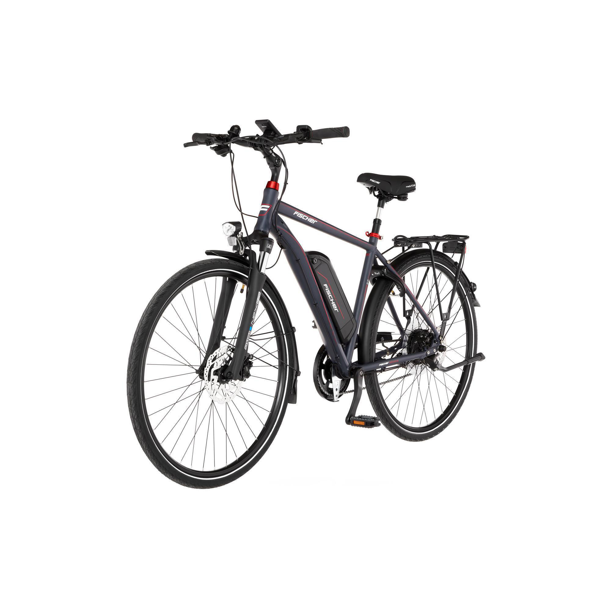 FISCHER  VIATOR 2.0 Trekkingrad (Laufradgröße: 28 Zoll, Rahmenhöhe: 50 cm, Herren-Rad, 422 Wh, Dunkel anthrazit matt)