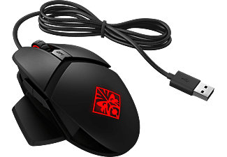 HP OMEN Reactor - Gaming Maus, Kabelgebunden, Optisch mit Leuchtdioden, 16000 dpi, Schwarz