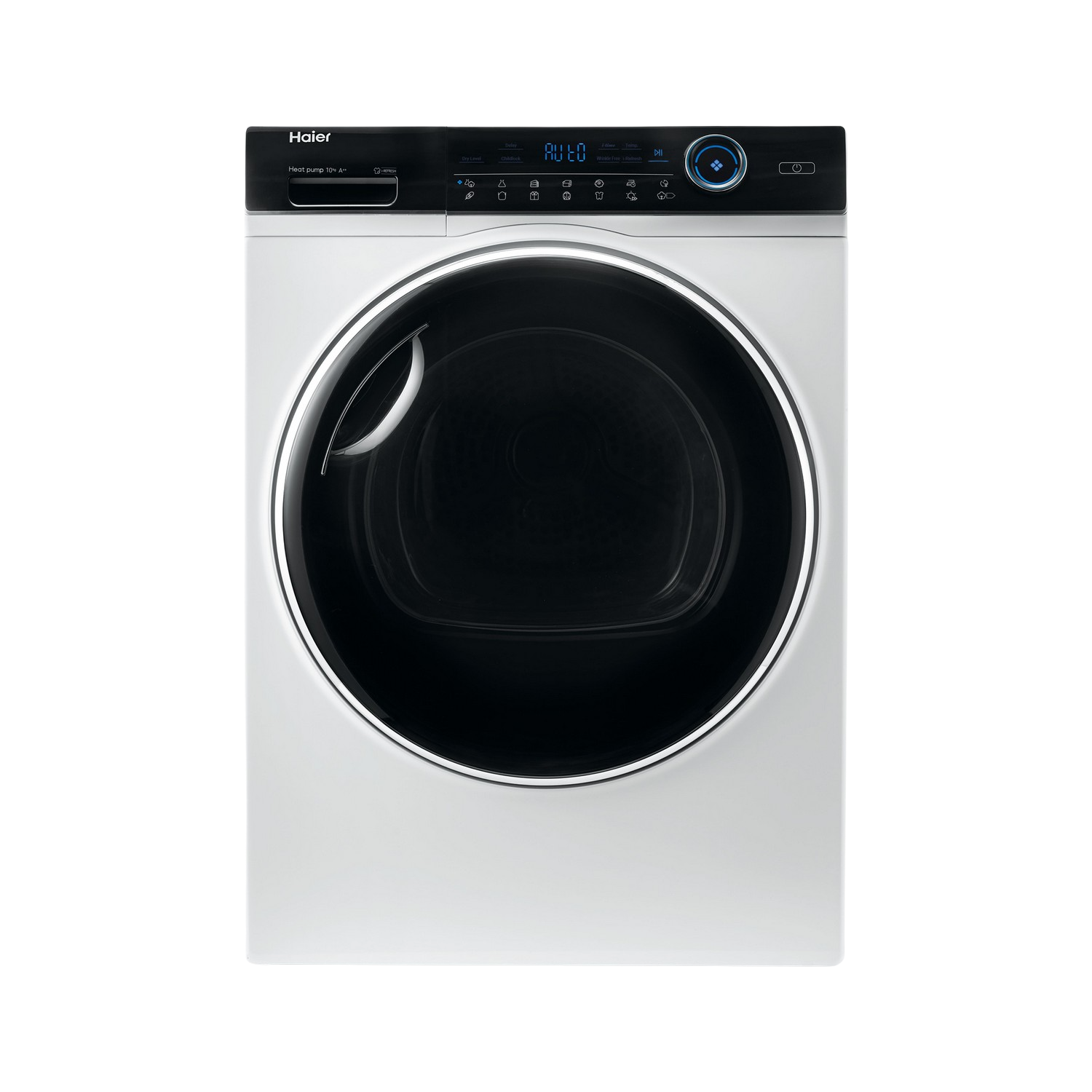 Secadora - Haier I-Pro Series 7 HD100-A2979-S, Bomba de calor, 10kg, Antiarrugas, Tambor XL con iluminación LED, Blanco