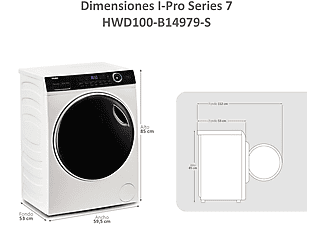 Lavadora secadora | Haier I-Pro Series 7 10kg+6kg, 1400rpm, Direct Motion, Blanco