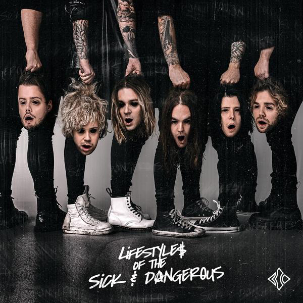 Albumcover mit sechs Personen, die ihre Köpfe halten. Text: "Lifestyles of the Sick & Dangerous".