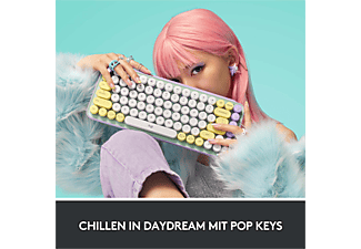 LOGITECH Tastatur POP Keys, USB/Bluetooth, Mechanisch, Kabellos, QWERTZ, TTC Brown, Daydream