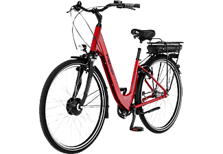 FISCHER CITA 1.0 Citybike (Laufradgröße: 28 Zoll, Damen-Rad, 317 Wh, Rot glänzend)