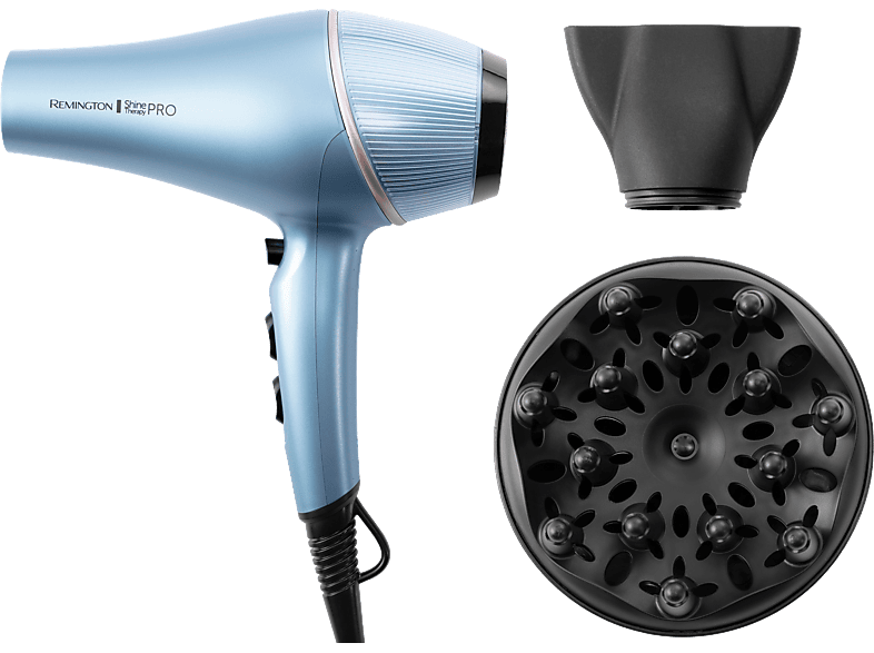 REMINGTON AC9300 Shine Therapy Pro AC Motor Saç Kurutma Makinesi Açık Mavi_0