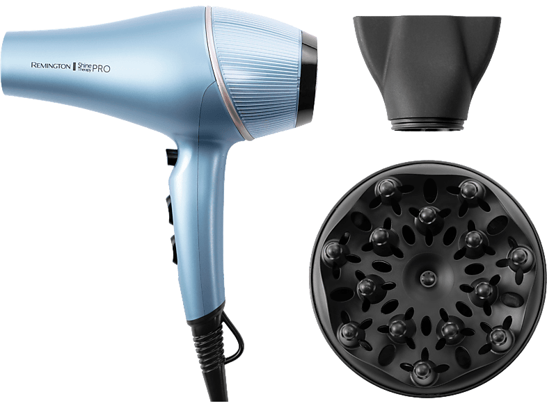 REMINGTON AC9300 Shine Therapy Pro AC Motor Saç Kurutma Makinesi Açık Mavi