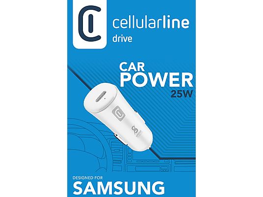 CELLULAR LINE Car Power - Caricabatteria da auto (Bianco)
