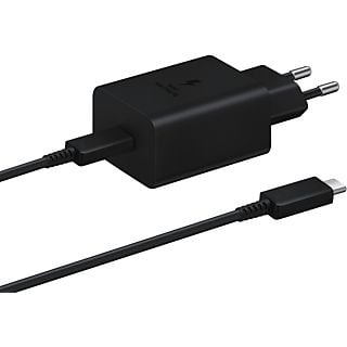 Cargador - Samsung EP-T4510XBEGEU, Cable USB-C, 1.5 m, 45W, Carga rápida, Negro