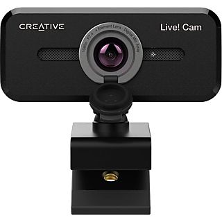 Webcam - Creative Live! Cam Sync 1080p V2, FHD, Gran Angular, AutoMute, Cancelación de Ruido, Micrófono, Negro