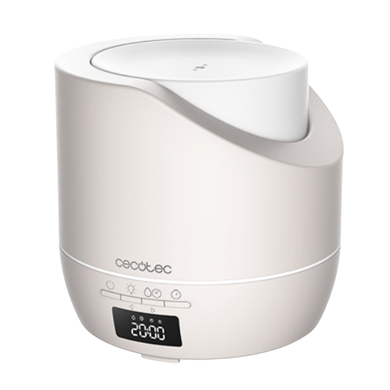 Humidificador - Cecotec PureAroma 500 Smart Sand, 10 W, 0.5 l, 7 Colores LED, Difusor de aroma, Blanco