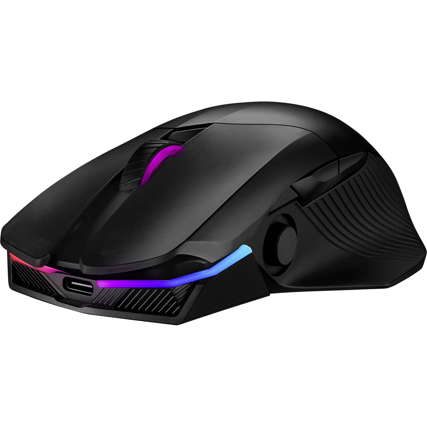 Ratón gaming - ASUS ROG Chakram, 16000 ppp, 2.4 GHz radio, Bluetooth, USB, Negro