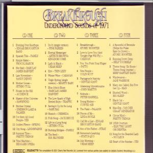 VARIOUS - Breakthrough - Underground Sounds of 1971 4CD Boxs  - (CD)