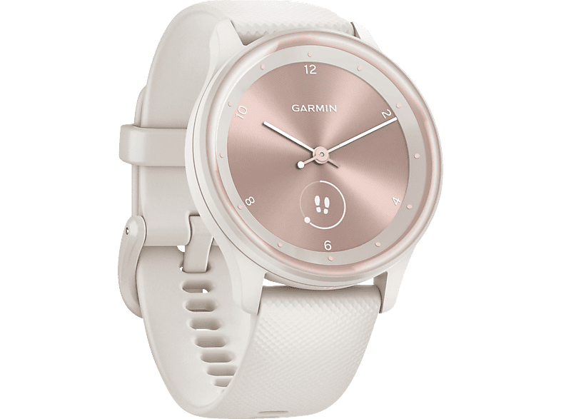 GARMIN Garmin Vivomove Smartwatch Faserverstärktes Polymer Silikon, 125-190 mm, Elfenbein/Perlgold