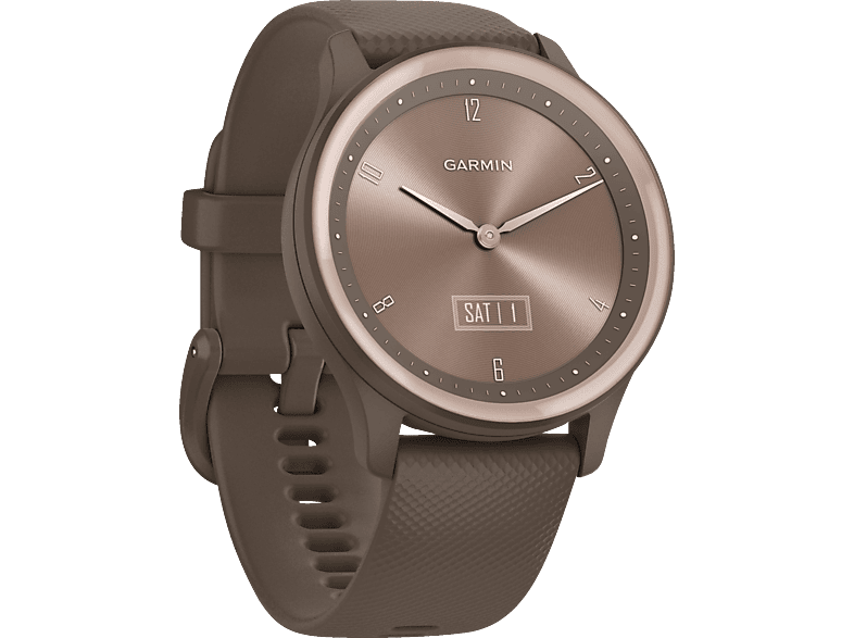 GARMIN Garmin Vivomove Smartwatch Faserverst rktes Polymer Silikon 125 190 mm Mokka Perlgold