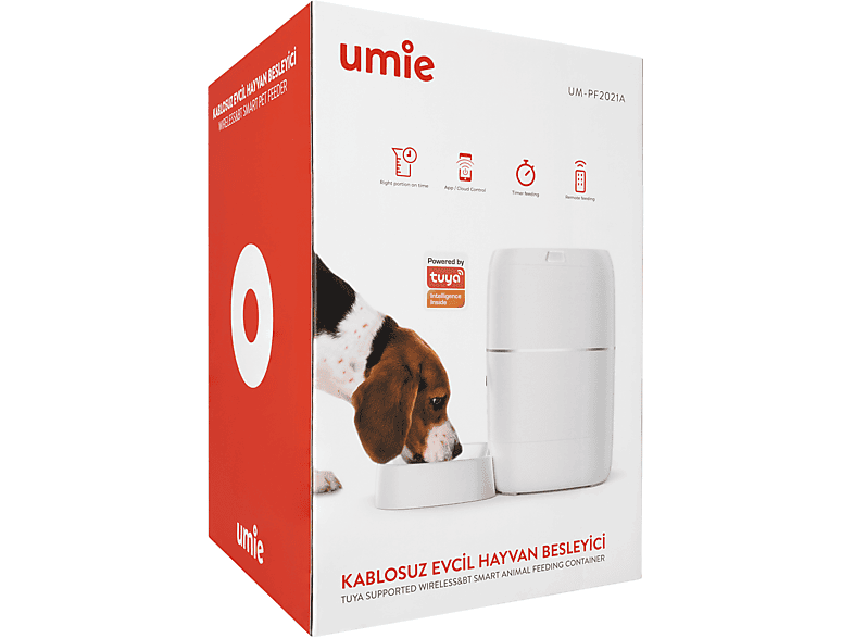 UMIE UM-PF2021A 6L Sesli Mesaj Wifi Bluetooth Otomatik Mama Kabı Beyaz_5