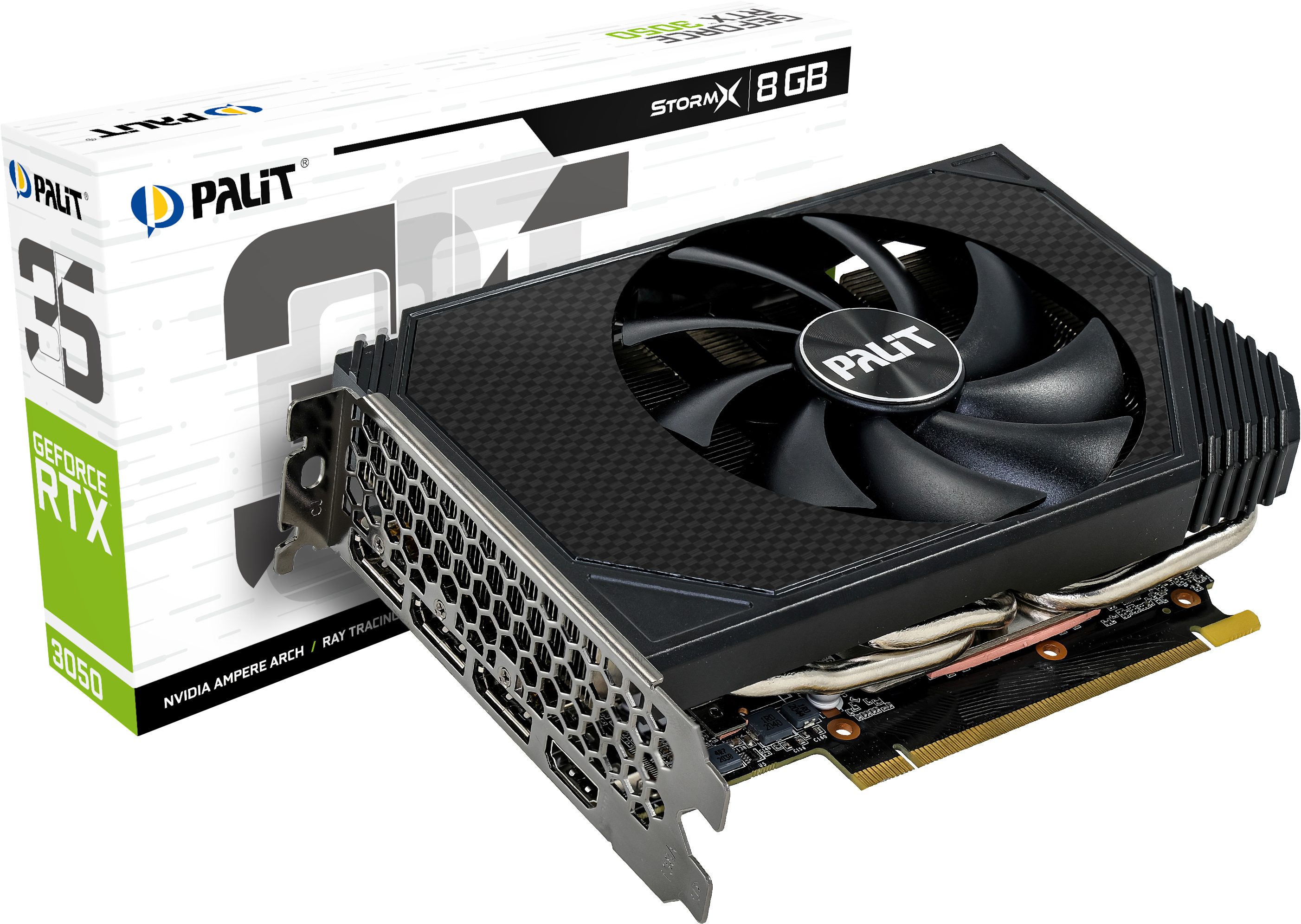 PALIT GeForce RTX 3050 StormX 8 GB (NE63050019P1-190AF) (NVIDIA, Grafikkarte)