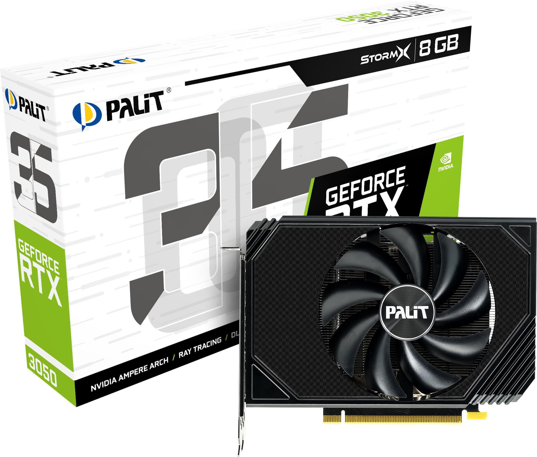 PALIT GeForce RTX 3050 StormX 8 GB (NE63050019P1-190AF) (NVIDIA, Grafikkarte)