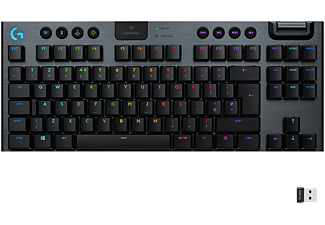 LOGITECH G915 TKL - Gaming-Tastatur, Kabellos, Mechanisch, Schwarz/Grau