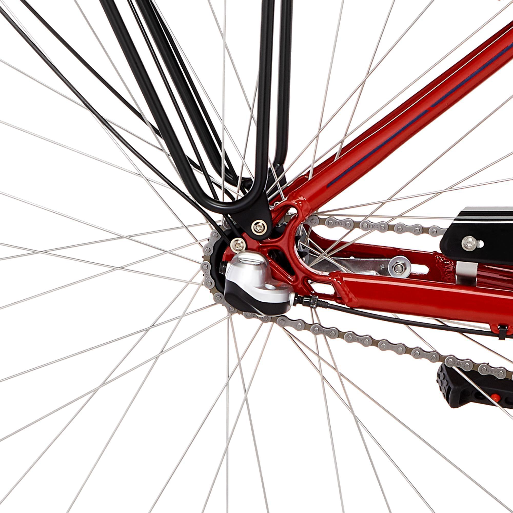 FISCHER CITA 1.0 Citybike (Laufradgröße: 28 Zoll, Damen-Rad, 317 Wh, Rot glänzend)