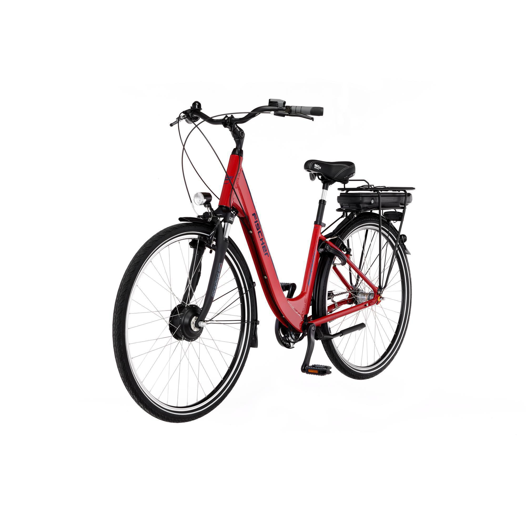 FISCHER CITA 1.0 Citybike (Laufradgröße: 28 Zoll, Damen-Rad, 317 Wh, Rot glänzend)